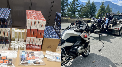BC Highway Patrol nabs tobacco smuggler and speeding motorcyclist in 1 day