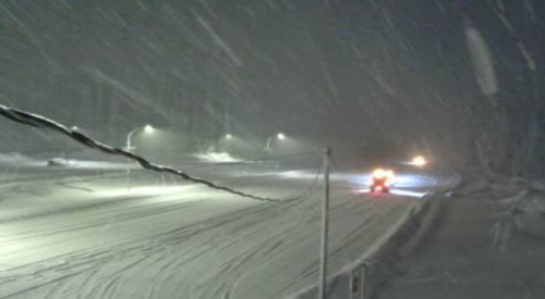 Snowfall warning: Hwy 1 hit by another blast of winter weather